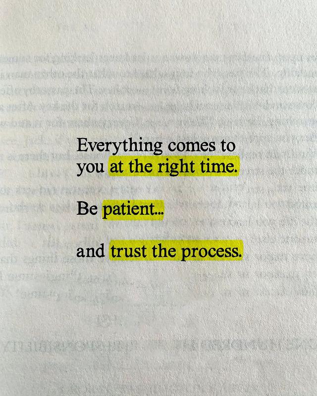 Be patient