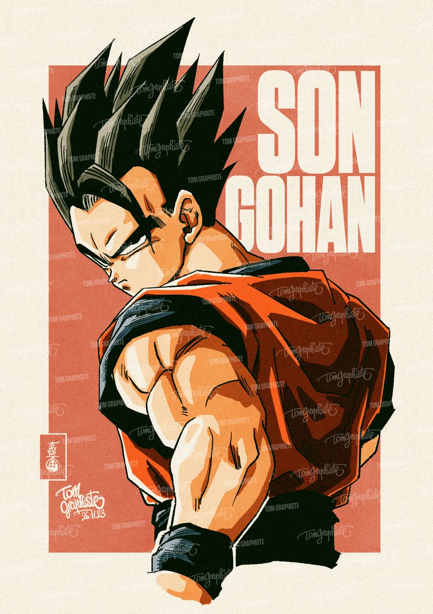 Il est bien tard les amis ! Je bosse toujours sur SAIYANS ORIGINS à l'heure où j'écris !! 🤣Mais.....j'avais l'envie de revenir sur l'une de mes dernières illustrations (qui fêtera sa première année dans 4 mois mine de rien)😅 Un bon vieux SON GOHAN comme je l'aime 🩷