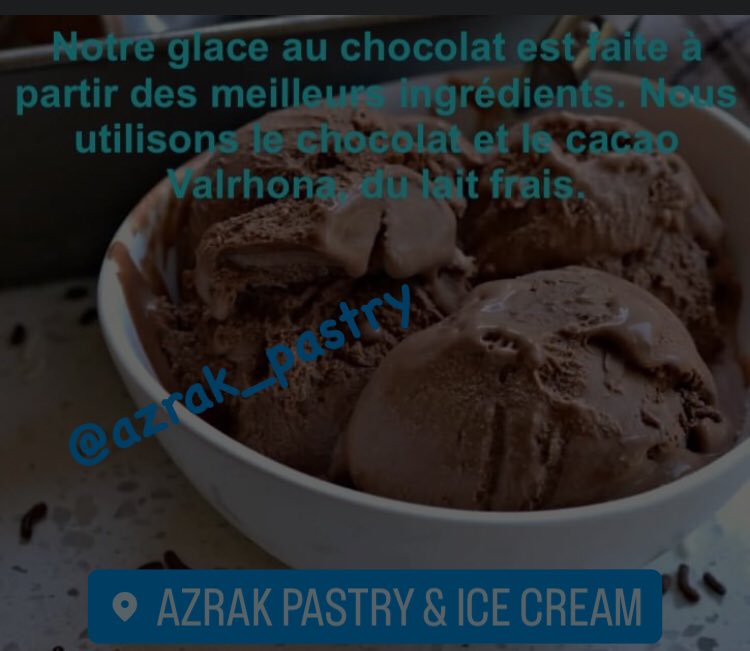 OD5RI's tweet photo. Notre glace au chocolat est faite à partir des meilleurs ingrédients. Nous utilisons le chocolat et le cacao Valrhona, du lait frais. #GlaceGourmande #ChocolatValrhona #LaitFrais #MeilleurCacao #DeliceChocolaté #PlaisirSucré #Azrakicecream #Azrakpastry #livelovelebanon #baabdat https://t.co/M6Q3e7tgQL