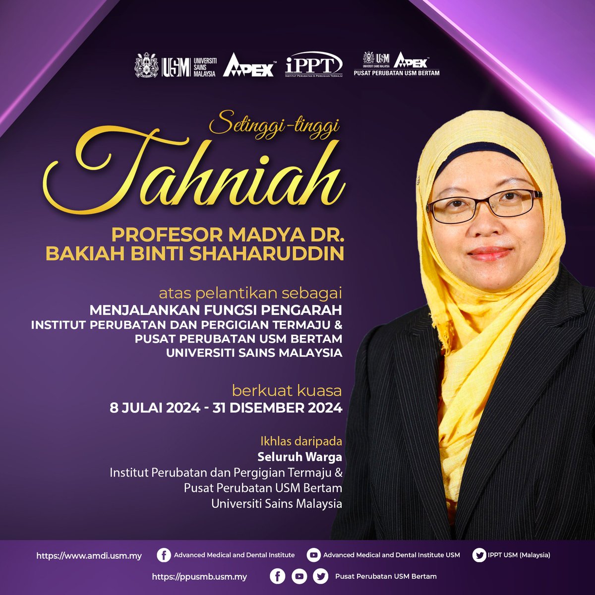 Pusat Perubatan USM Bertam tweet media