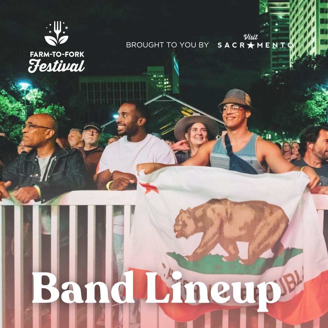 And the Farm-to-Fork news keeps on coming ... here are the local artists who will be joining this year's Farm-to-Fork Festival lineup! 🥳🎶

Friday, Sept. 20:
Boot Juice
E D D Y
Dunsbar Road

Saturday, Sept. 21:
Arden Park Roots
Nat Lefkoff
Inner Nature
Zephyr
DJ Stace Lace