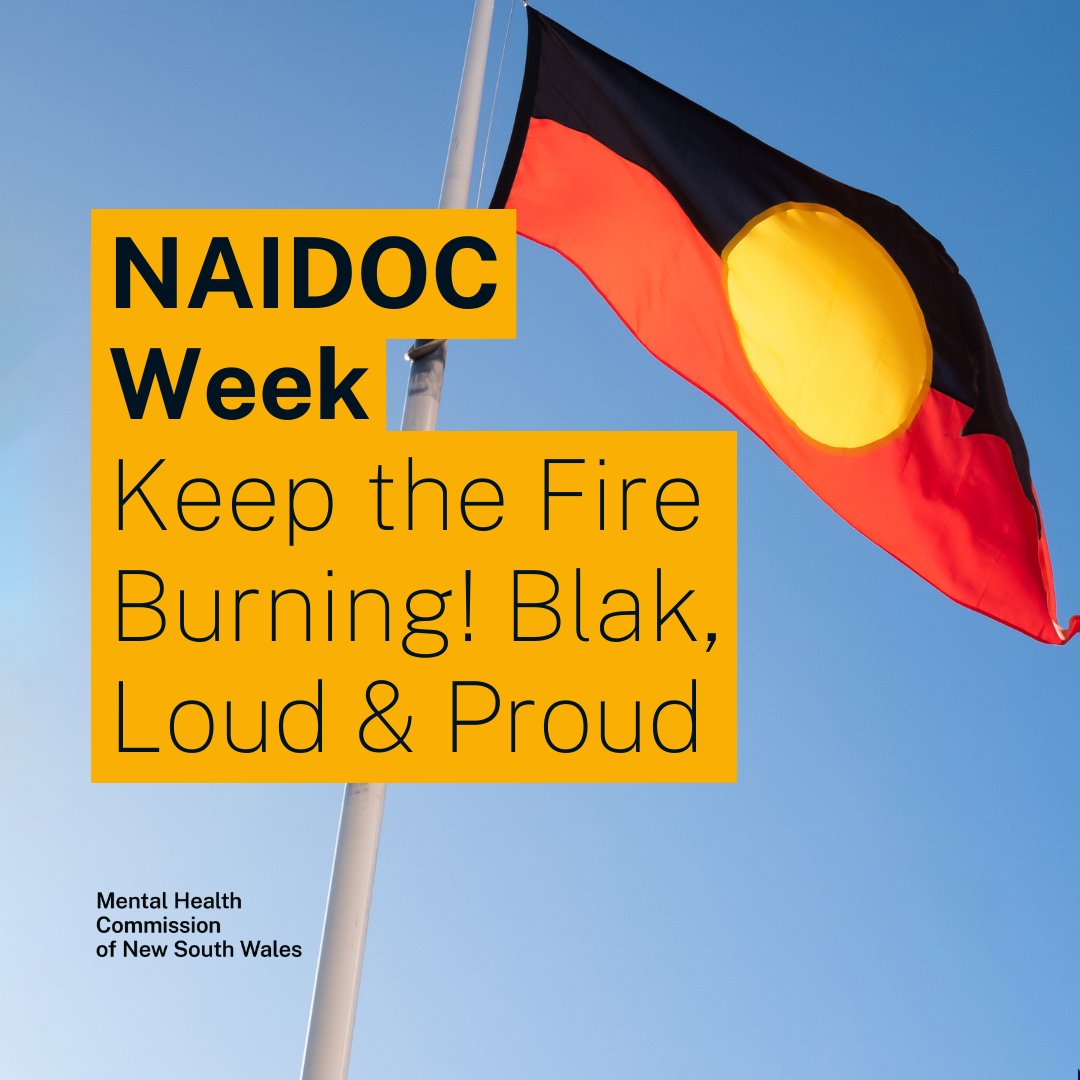 Mental Health Commission of NSW (@nswmhc) on Twitter photo As we honour #NAIDOCWeek and the theme 'Keep the Fire Burning! Blak, Loud & Proud', we acknowledge the enduring strength and spirit of First Nations culture. <a href="/NSWMHC/">Mental Health Commission of NSW</a> is committed to supporting and promoting #mentalhealth within #Aboriginal and Torres Strait Islander communities. As we honour #NAIDOCWeek and the theme 'Keep the Fire Burning! Blak, Loud & Proud', we acknowledge the enduring strength and spirit of First Nations culture. <a href="/NSWMHC/">Mental Health Commission of NSW</a> is committed to supporting and promoting #mentalhealth within #Aboriginal and Torres Strait Islander communities.
