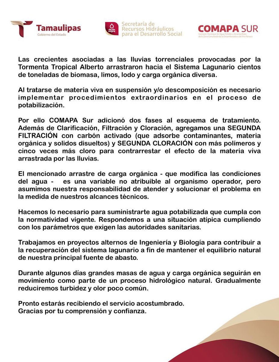 Comapa_Sur's tweet photo. 🔸 COMUNICADO IMPORTANTE 🔸 https://t.co/2ggJNztfgS