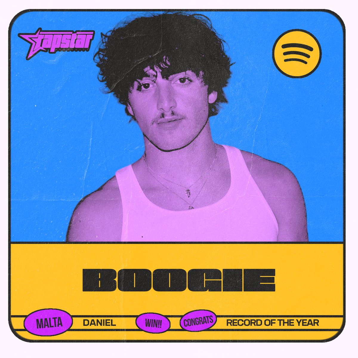 ‘Record Of The Year’ is ‘Boogie’ by Daniel.