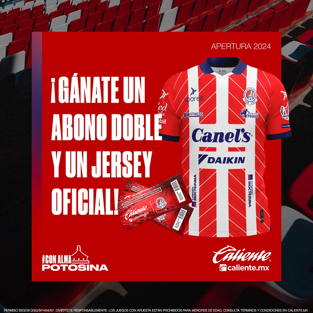 AtletideSanLuis's tweet photo. 🏟️ https://t.co/CYvBwMjXKD te lleva al LASTRAS 🏟️

Gana un ABONO DOBLE para nuestros juegos de local + JERSEY. ¡Incluye Fase Final!
 
1️⃣ Sigue a @calientesports 📲
2️⃣ Dale 🔁 y ❤️
3️⃣ Comenta por qué quieres ir al estadio en el #AP24 y el HT #MásAcciónMásDiversión 🔥 
 
¡VAN! 😏 https://t.co/jkC1m5lpIo