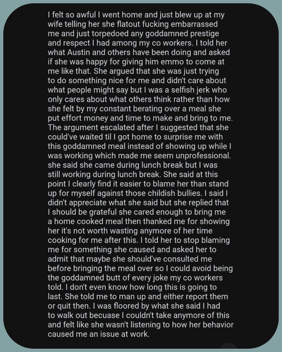 ask_aubry's tweet photo. He was bullied at work so he bullies his wife? https://t.co/6WUQMZ6QzT
