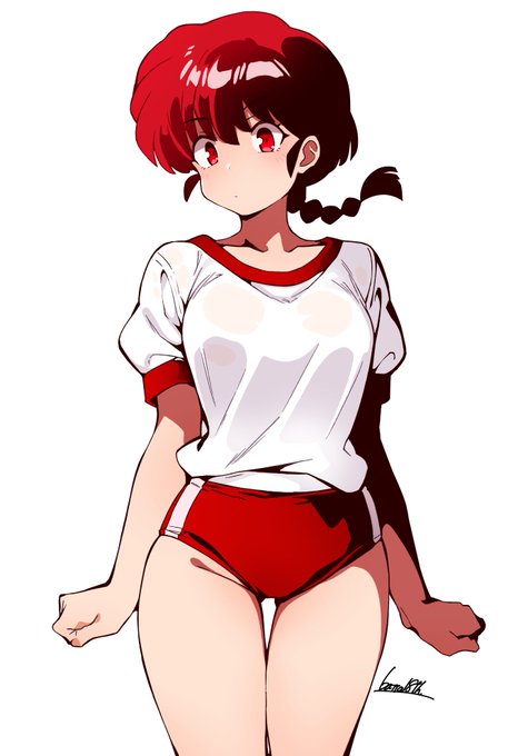 いにしえの体操服 おさげの女  Gペンとペン入れ汎用ブラシの併用 Gペンは強弱出しやすいけど滑る ペン入れ汎用ブラシは狙ったラインがひきやすいけど太さが一定で入りが無く抜きしかない&ランダムパターンなので太線はムラがありすぎる いいとこ取りのペンが欲しい