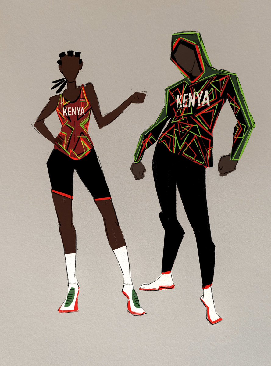 ed_wainaina's tweet photo. My inspiration was making our athletes look like a badass supa team ready to thrash everyone . 
#Olympics2024  #RutoMustGo https://t.co/Cy0yq5EgdL