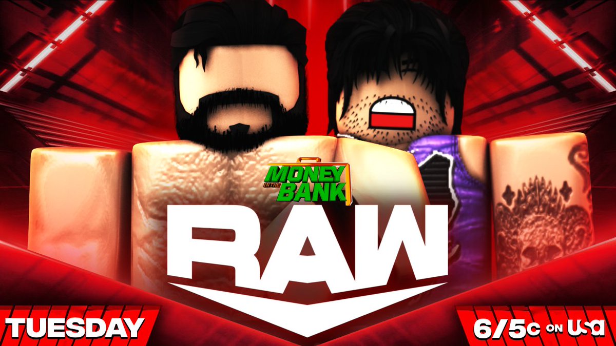WWERPMedia's tweet photo. TOMORROW on #WWERPRaw
🩸@NotEpix1 Returns to Raw after this win at #WWERPWrestlemania
👊@Mxcho3x Defends his World Heavyweight Championship against #KMPunk
🤑Two #WWERPMITB Qualifier Matches in action
📺6/5c on @Roblox https://t.co/92k8XhI6K9