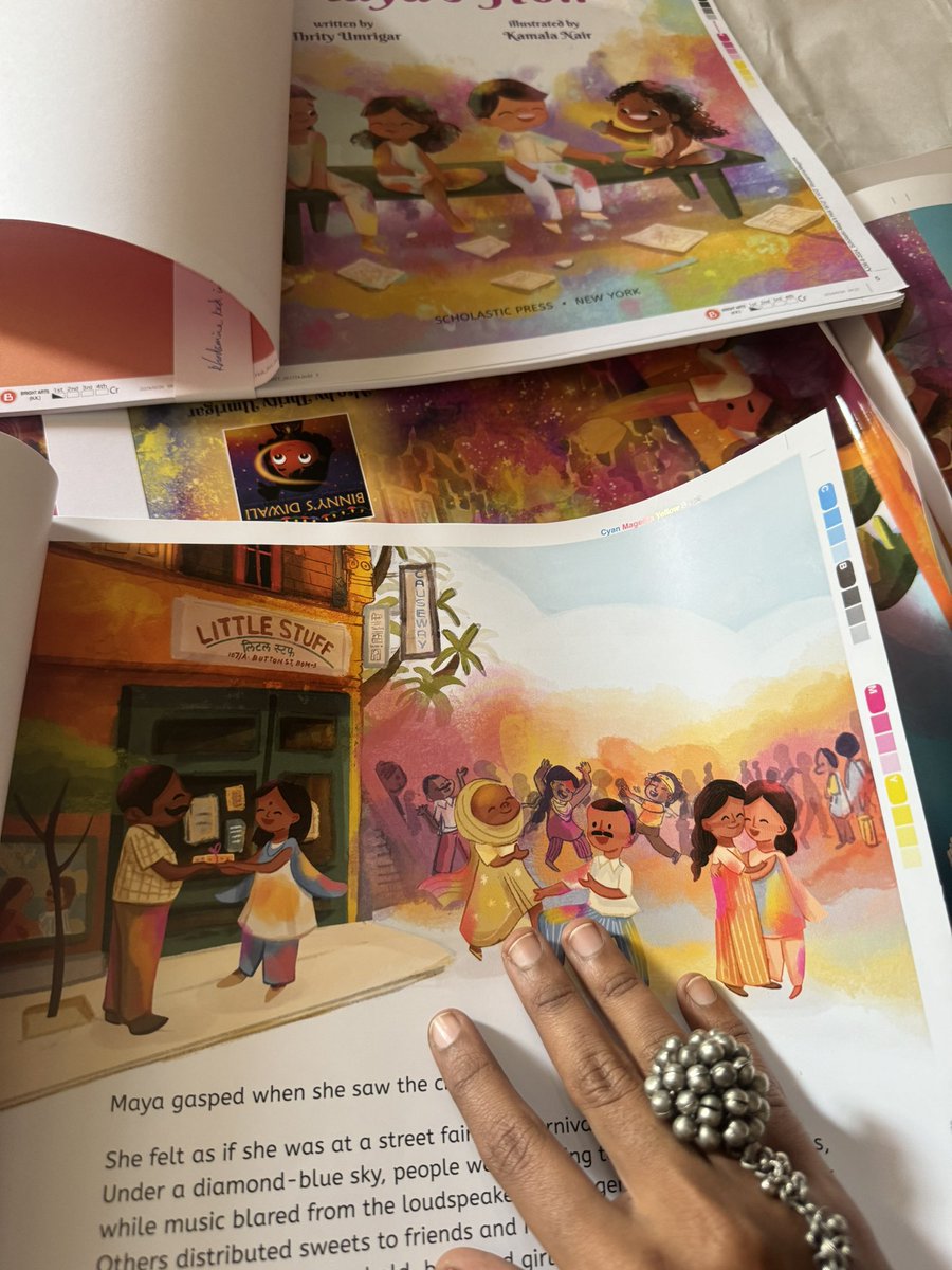 Colour proofs for “Maya’s Holi” is here!!! Written by Thirty Umrigar, published by Scholastic will be out in 2025! And what a dream team to work with! 🫶🏾 Patti Ann Harris Jess Tice-Gilbert Doan Buu Astound US Inc