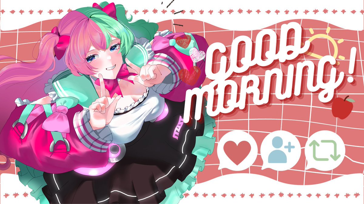 🎀#おはようVtuber🎀
おはにこ火曜日～～～ッッッ☀🥵🎀
もう、毎日が🈂️、こんな暑いと🈂️、おかしくなっちゃうって‼️‼️‼️‼️
セブンのゴンチャ飲んで頑張るしか無いよｫｯ😭😭