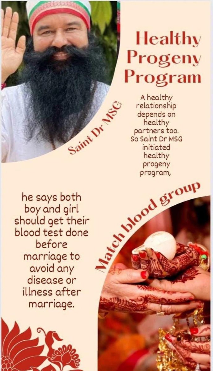 coolrajput777's tweet photo. To keep the coming generation safe from congenital or other diseases, get all types of medical tests done before marriage, Saint Dr MSG Insan through #ProgenyProgram, Guruji explains the right way to choose a life partner. https://t.co/7vcK8ipbjS