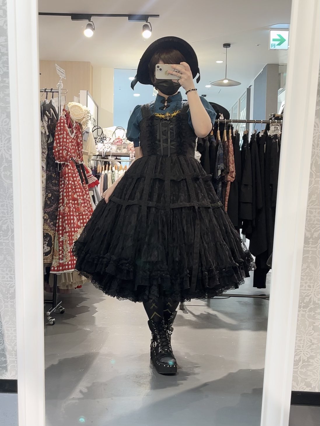 h.NAOTO　FRILL　エイチナオト　鳥籠スカート h.naoto 鳥籠ドレス h.naoto - h.naoto FRILL 鳥籠ジャンパースカート