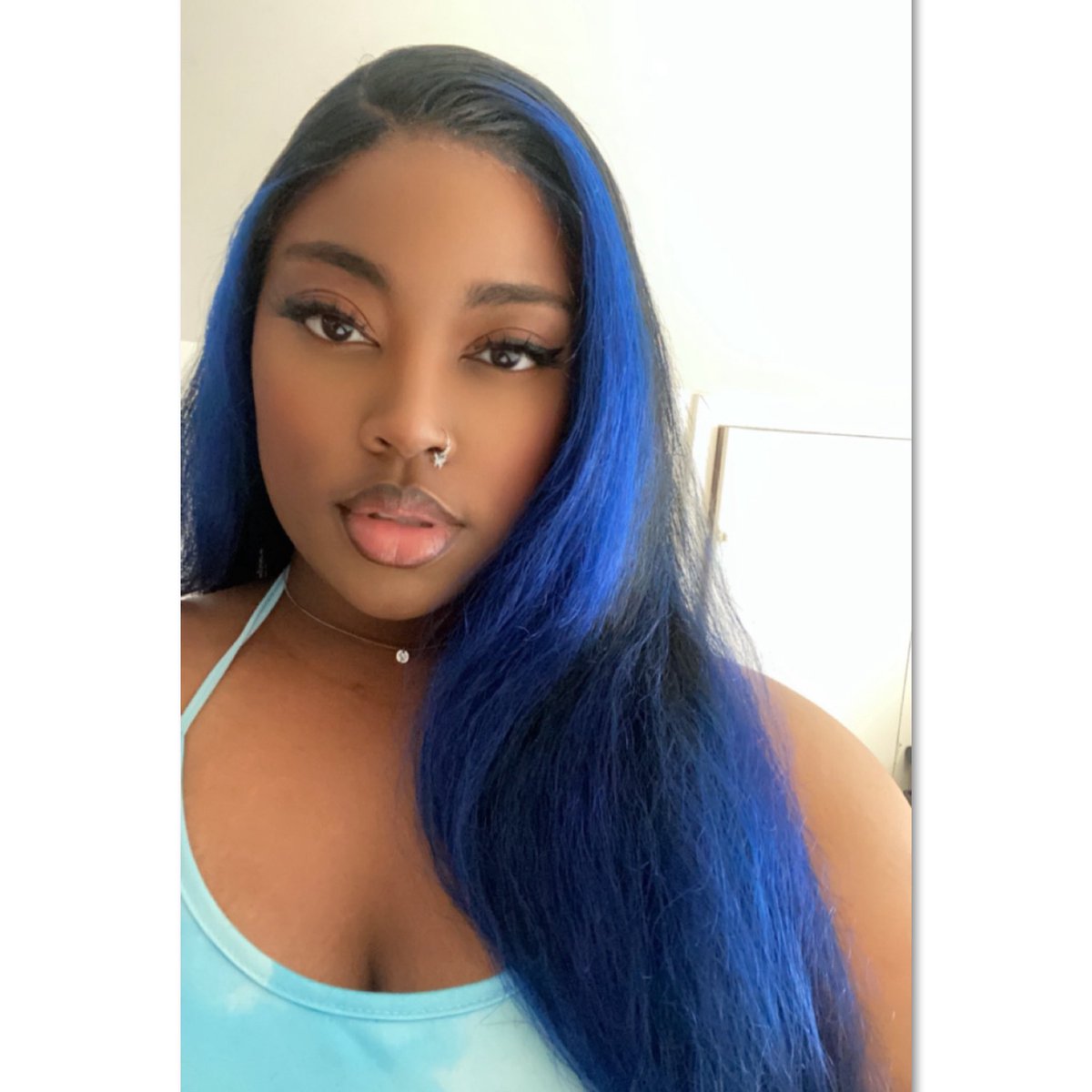 KeyyTheGemini's tweet photo. Skipped The Red Hair Phase. Blue Got Me Feeling Villainous 💙 https://t.co/x1tT85Z0QF
