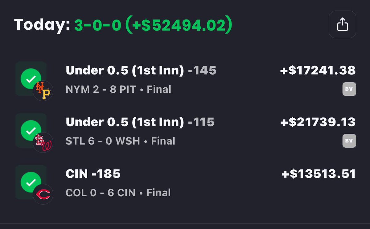 nazeaster's tweet image. $2,000 DOLLARS TO TWO PEOPLE THAT LIKE THIS TWEET, WE JUST SWEPT THE FUCKING POTD’S FOR $50,000 👨‍🔬✅✅✅✅✅✅ 3/3 🧹

THE RUN HAS BEGUN, LFG 🏆🔥🔥🔥🔥

One of the BEST VIP’s out there ⤵️🟩
dubclub.win/r/NazEaster/