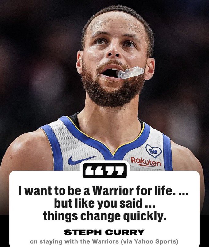 Stefon Diggs wanted to be a Bill for life, things change

Mookie Betts wanted to be a Red Sox for life, things change

Steph Curry wanted to be a Warrior for life, things…