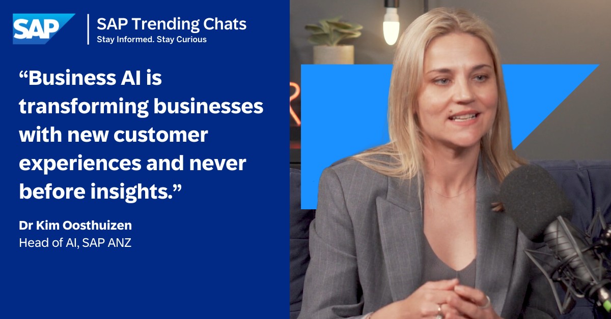 fruity1510's tweet photo. In this episode of #TrendingChats Your New Favourite Byte-Sized Insights with Dr. Kim Oosthuizen. Join her to learn how to get your organisation AI-ready. Discover tips &amp; insights to kickstart your AI journey &amp; transform your business. #BusinessAI 

https://t.co/1yyAEmWAwb https://t.co/tMJVSh0u8E