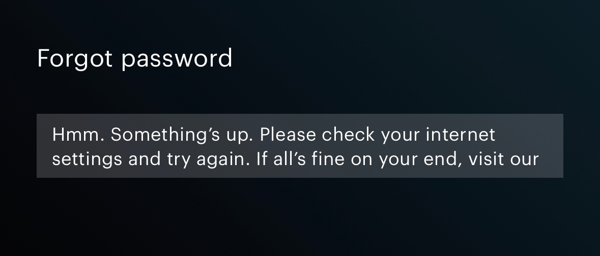Amitej03's tweet photo. @lucaslucaluke24 @hulu_support @JuddTaylor Same. Won't log in on phone and even the troubleshooting error message isn't a complete sentence https://t.co/Sj8tODSBl4