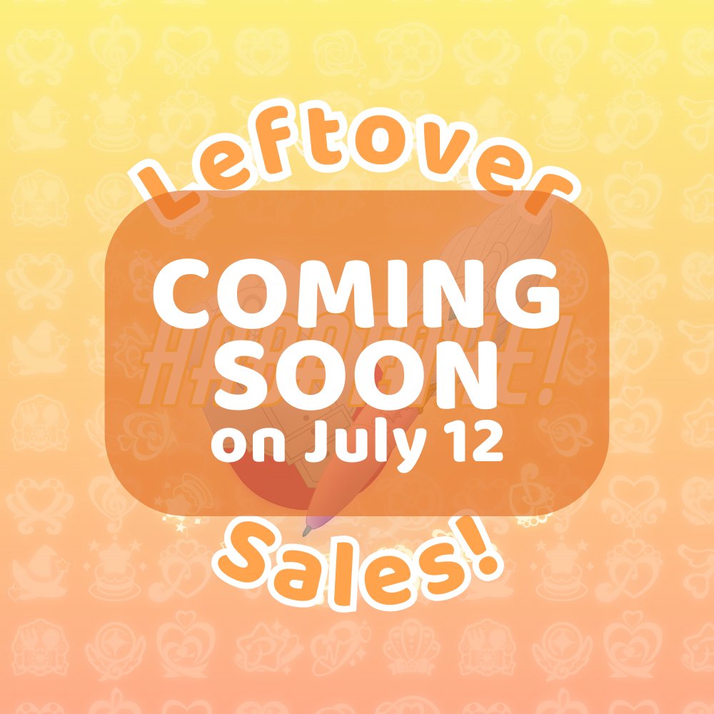 With the preorders shipped out, all that remains is Leftover Sales, which open on July 12!

Be aware that, there will be no reprint—it'll be your last chance to get your hands on what stock remains!