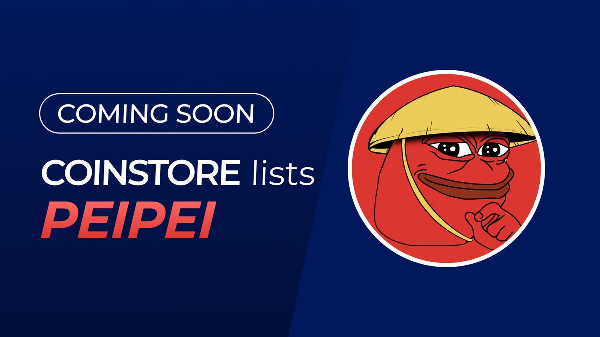 CoinstoreExc's tweet photo. 🔥 NEW LISTING ON COINSTORE 🔥

👏 Welcome: @Peipeierc20 $PEIPEI 👏

Watch this space for more👇
👩‍👧‍👦Official telegram :  https://t.co/CpmVXuOhZ8 https://t.co/4UzQuftwKU