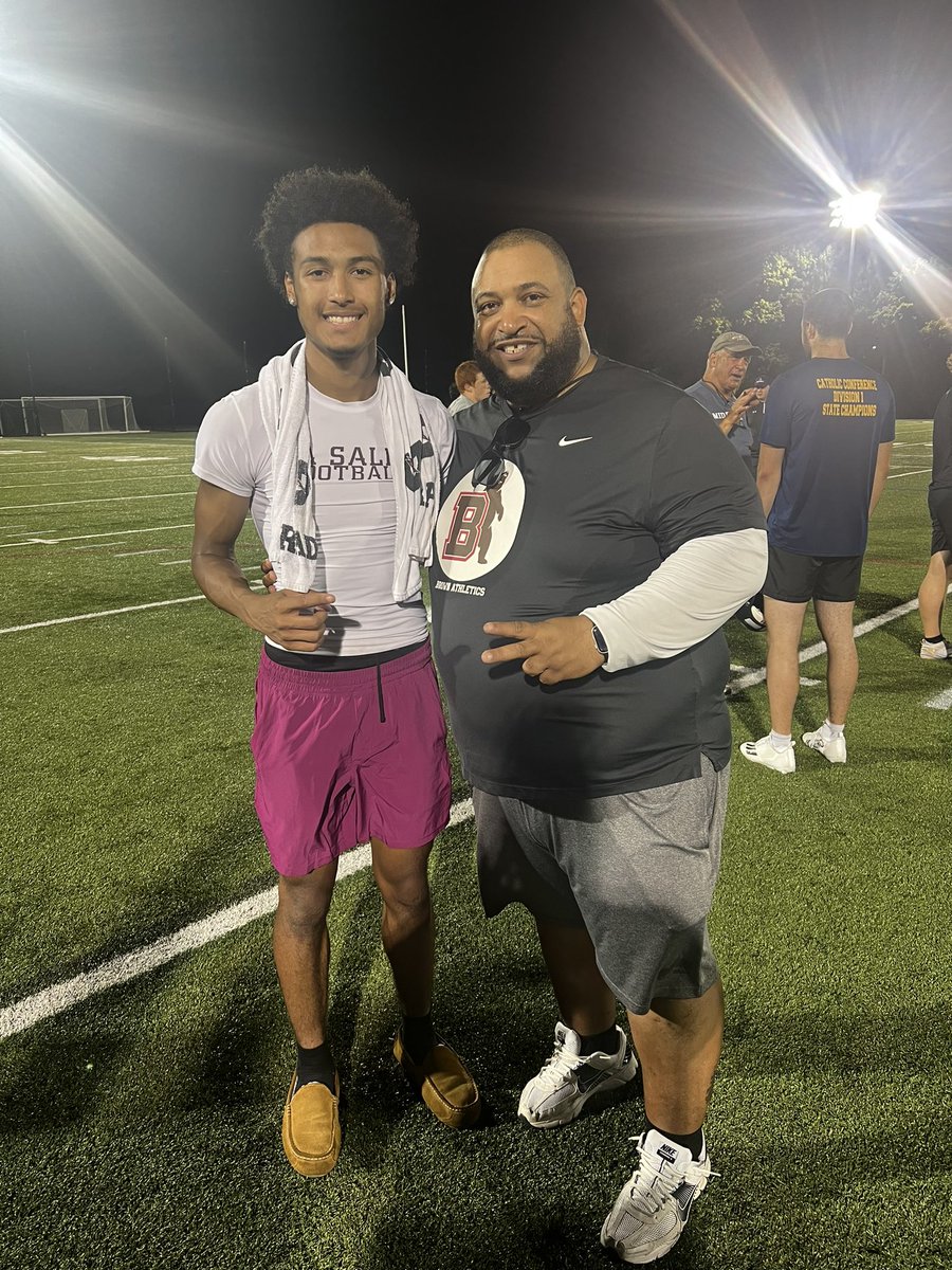 After a great camp, I’m grateful to receive my 1st Division 1 offer from <a href="/BrownU_Football/">Brown Bears Football</a>! Go Bears!

<a href="/BrownHCPerry/">James Perry '00</a> <a href="/CoachW_Edwards/">Willie Edwards</a> <a href="/Coach_Bunk/">Eric Bunker</a> 

<a href="/MarconeGeoff/">Geoff Marcone</a> <a href="/LSAathletics/">LaSalleRIAthletics</a> 
<a href="/CoachDunbar_/">Stanley Dunbar Jr.</a>