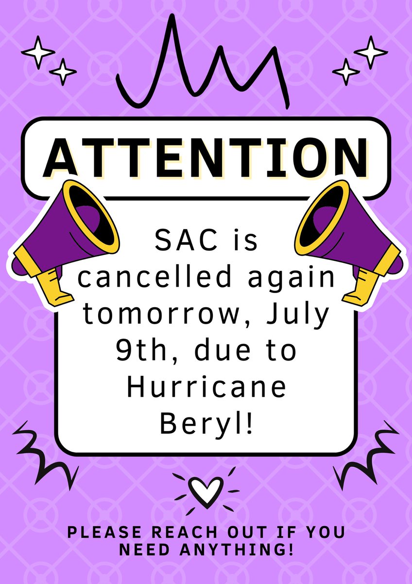 JVillGolf's tweet photo. Praying everyone is safe! Please reach out if you need anything! Hope to see everyone Wednesday! 💜 https://t.co/uL8GBRnS5Y