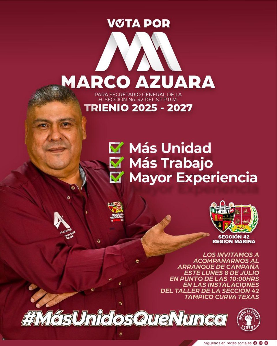 roberto55276096's tweet photo. Mi apoyo total a nuestro candidato a secretario general @MarcoAzuara1 que junto con nuestro líder y amigo @lgps03101 seguiremos con la política de Unidad y Trabajo ayudando a las familias petroleras #
#MasUnidosQueNunca #yosoyguindadecorazon https://t.co/U01RjqdZmn