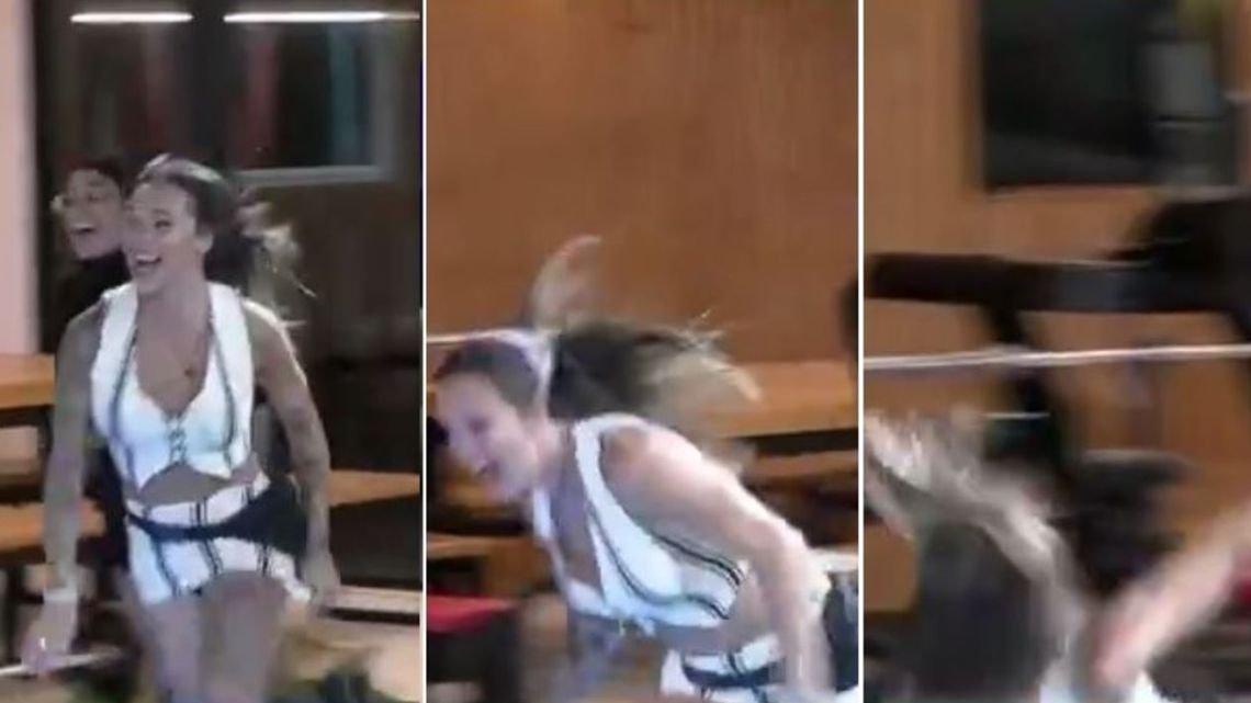 Agostina ganó un premio a la mejor caida de #GranHermano