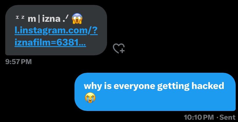 MOOTS ‼️‼️

if someone sends you something like this, do not engage, the person who sent it to you has been hacked. the link will lead you to a website that claims to show your stalkers on here but it’s fake and they use it to get your info.

be safe out here yall 😭