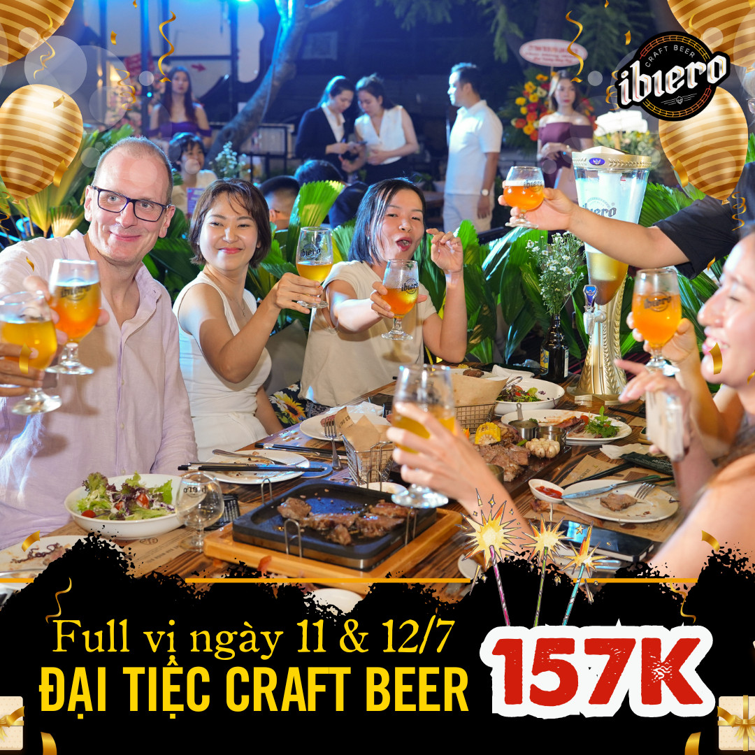 ibierocraftbeer's tweet photo. 🍻BUFFET BIA #157K DUY NHẤT 2 NGÀY Đón chào sinh nhật tròn 1 tuổi cơ sở 65 Xuân Thủy - Thảo Điền, IBiero quyết định tung CTKM gây SHOCK trong 2 ngày duy nhất 11+12/7/2024 #craftbeer #biathucong #ibiero #beer #bia #vietnam https://t.co/MXyPb2s8ko