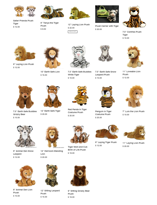 turpentinecreek's tweet photo. What an AMAZING Collection of Plushies! Check it out! Snow leopards, Grizzly bear, Tigers, Lions, and more! Sure to bring a smile to not only youngsters but the young at heart, as well ! https://t.co/GUgwKUDhKD
#plushies #stuffanimals #teddybears #giftsforher #gifts #TCWR https://t.co/zQUjInCMhU