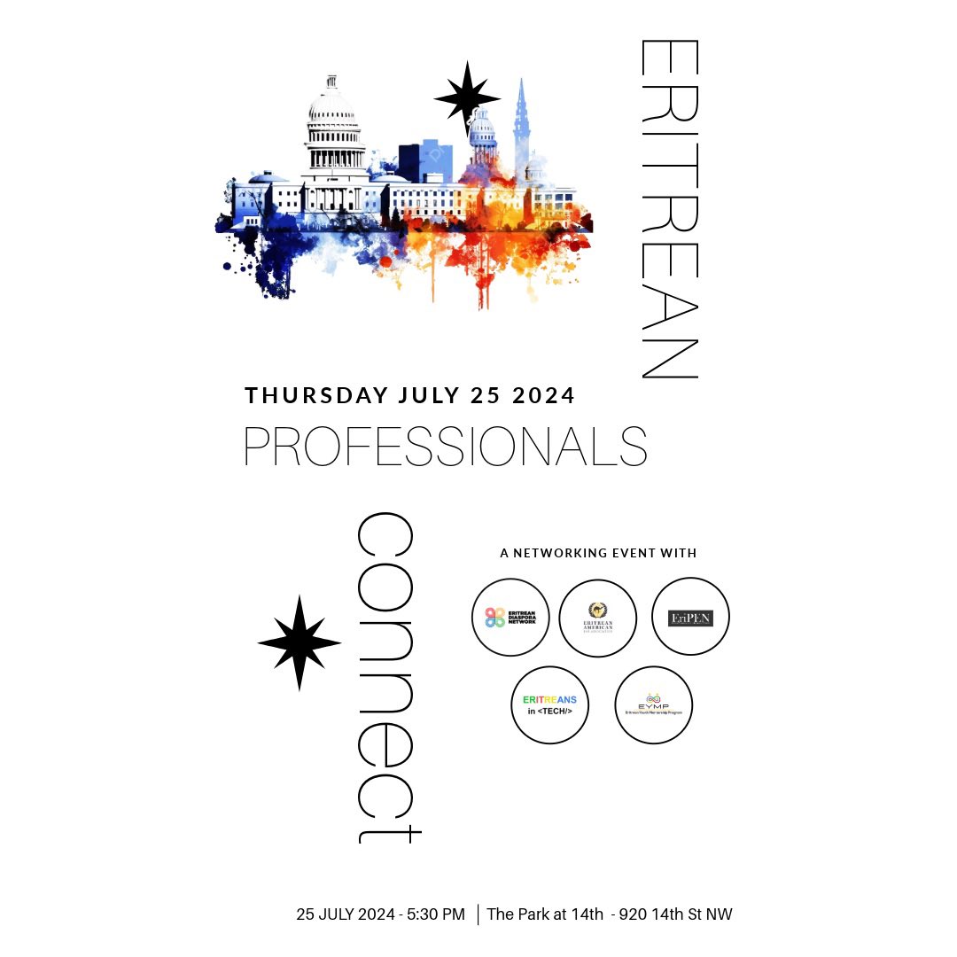 🚀 For the FIRST TIME EVER, five Eritrean organizations are joining forces to host a Professional Networking Happy Hour!

🌟 Be part of an unforgettable evening with the 

<a href="/eridiaspora/">Eritrean Diaspora</a>
<a href="/eri/">eri</a>treanaba
@eri.pen
<a href="/eritreansintech/">Eritrean Techie</a>
 <a href="/eriymp/">EYMP</a>

✨RSVP on Eventbrite! eventbrite.com/e/eritrean-net…