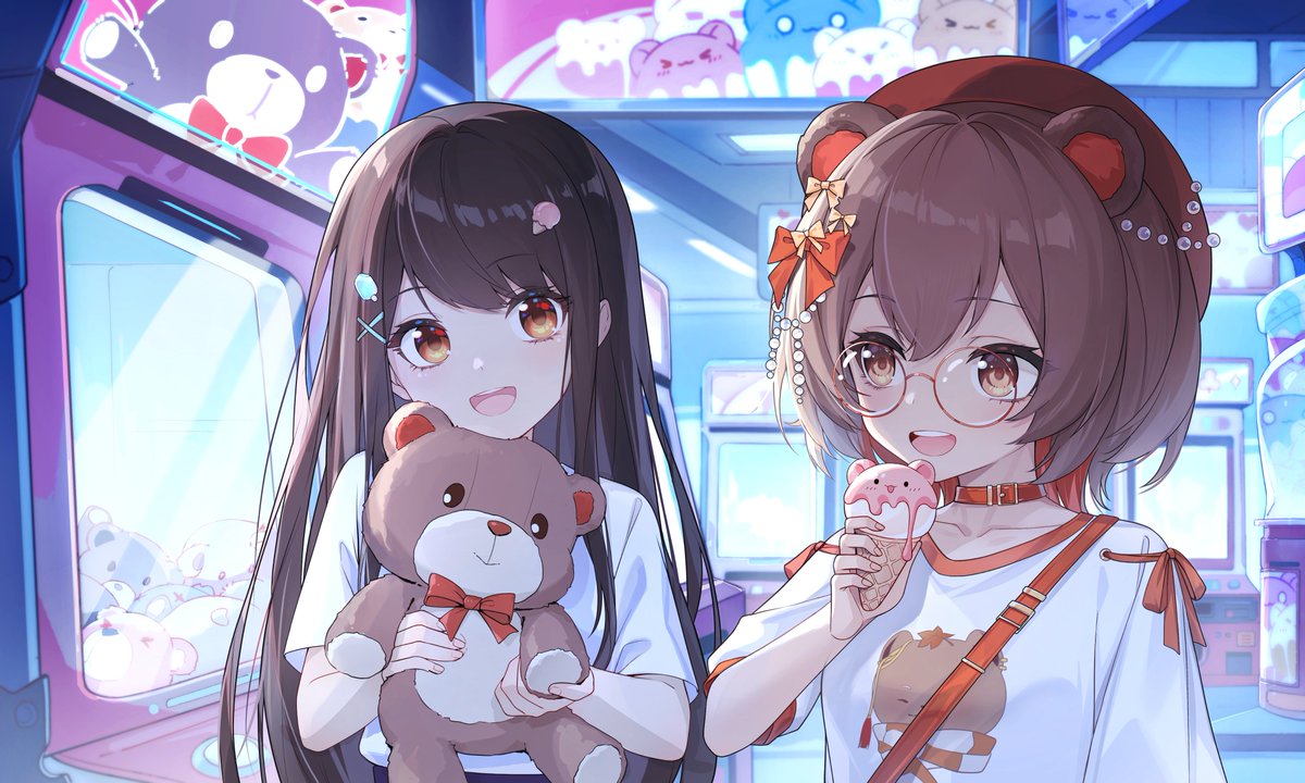 Neme_Nemmy's tweet photo. 🐻- Nemmy &amp; Rae Wallpaper Collaboration! - 🍦

@raechuue and me have been planning a Wallpaper collaboration for some time and finally we're able to commission it together! 

 Thanks to @moon_eleven  for the amazing and beautiful cute drawing! o(>ω<)o

Download link in comment! https://t.co/3Abxu1jeGt