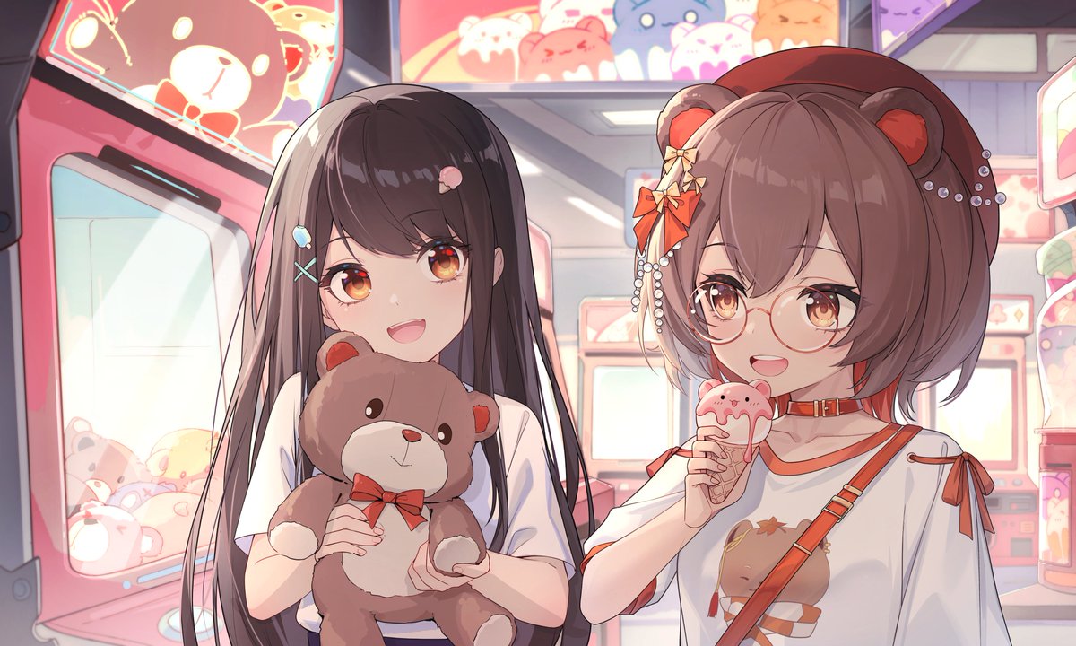 Neme_Nemmy's tweet photo. 🐻- Nemmy &amp; Rae Wallpaper Collaboration! - 🍦

@raechuue and me have been planning a Wallpaper collaboration for some time and finally we're able to commission it together! 

 Thanks to @moon_eleven  for the amazing and beautiful cute drawing! o(>ω<)o

Download link in comment! https://t.co/3Abxu1jeGt