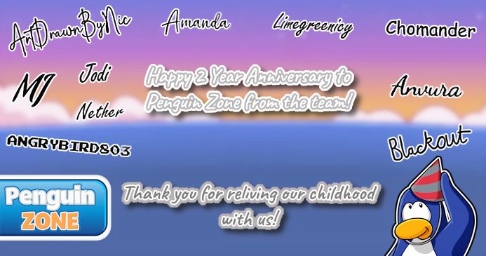 penguinzonee's tweet photo. Happy 2 Year Anniverary Penguin Zone! 🥳
On behalf of the Penguin Zone staff team we THANKYOU for playing and reliving your childhood with us! 🫶 

Special thankyou to @AngryBird803 on envisioning my idea(s) and helping me 👏 https://t.co/WEQXoRSlBb