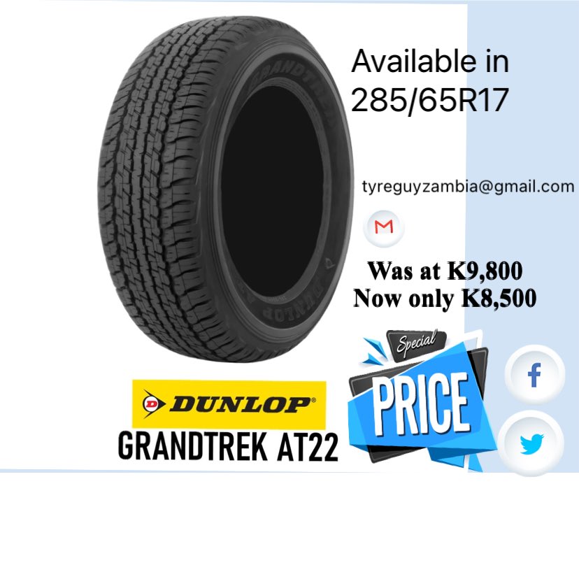 GuyTyre's tweet image. 285/65R17 Dunlop AT22