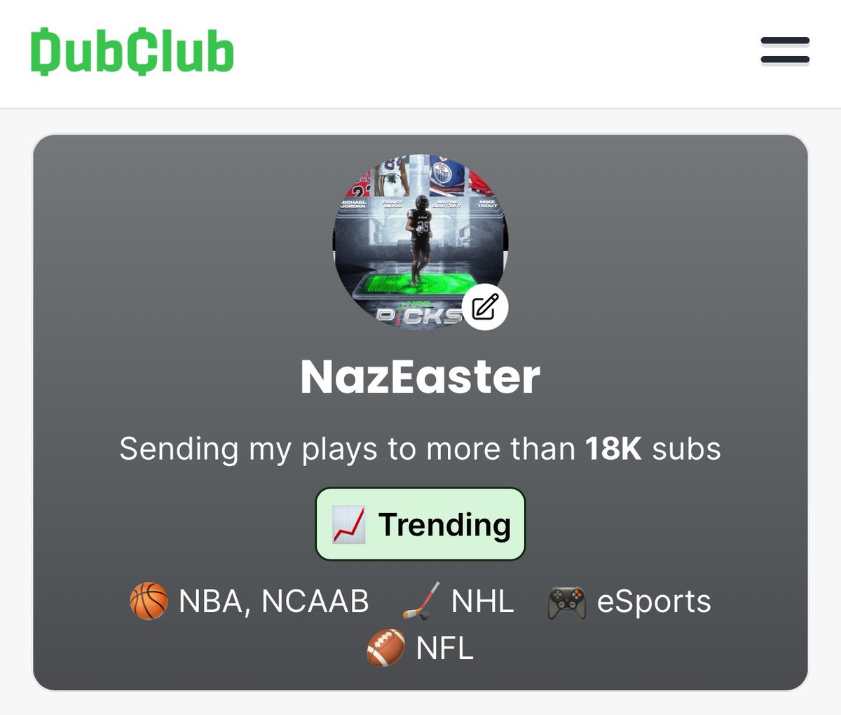nazeaster's tweet image. while we wait, VIP is free for the next 100 people to join ✅
We made $50,000 today on 3-0 POTD’s 🍾 that’s all I need to say 🟩⤵️
dubclub.win/r/p/pri-5hnzh/…

Be apart of the winning team🏆✅

🚨10 RANDOM PEOPLE WHO LIKE OR RT GET LIFETIME VIP FREE  🚨- DM’s need to be open.