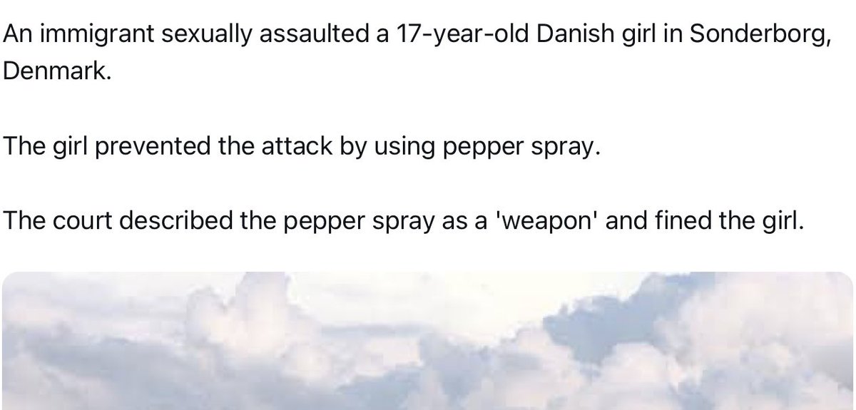 40Fatty's tweet photo. @denmarkdotdk Denmark, is this true? You won’t let women defend themselves from rapists? What was the little girl supposed to do? Let her body get ripped up and destroyed for life? https://t.co/8UDFFhimPd