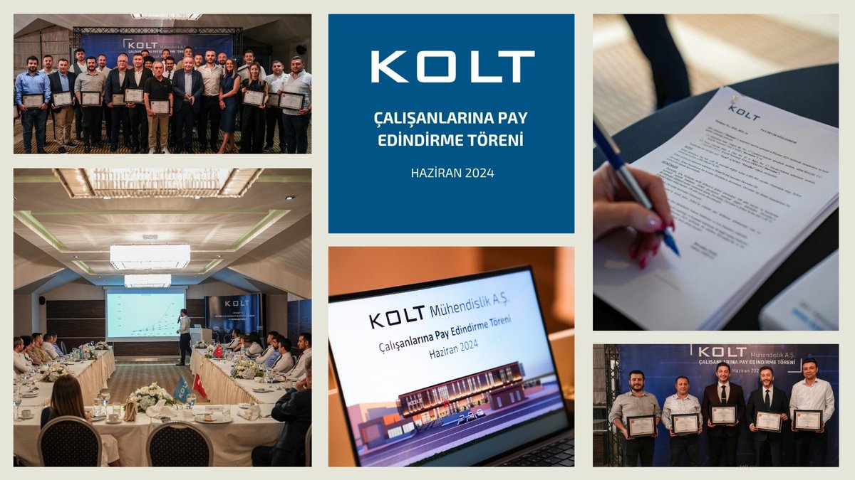 KOLTEngineering's tweet photo. KOLT Pay Edindirme Töreni ile, kritik görevlerde rol alan veya uzun süredir bizimle birlikte olan çalışanlarımıza KOLT hisselerini takdim etmiş olmanın gururunu yaşıyoruz.

Bu özel etkinlik, çalışanlarımızın emeklerinin karşılığını almasını ve şirketimizin başarısına ortak olm... https://t.co/JSkxYm566N
