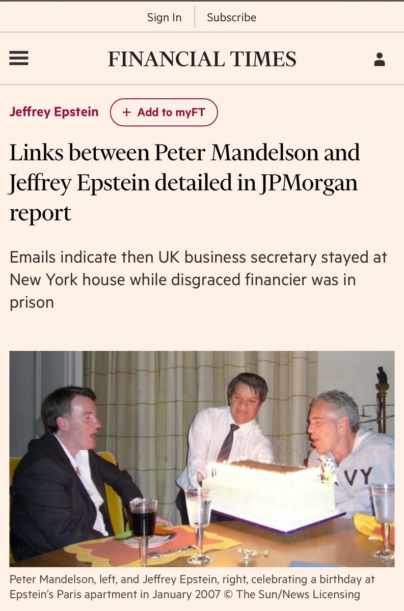 Prime minister Starmer advised by war criminal and alleged sex pest. Why does politics attract such degenerates?