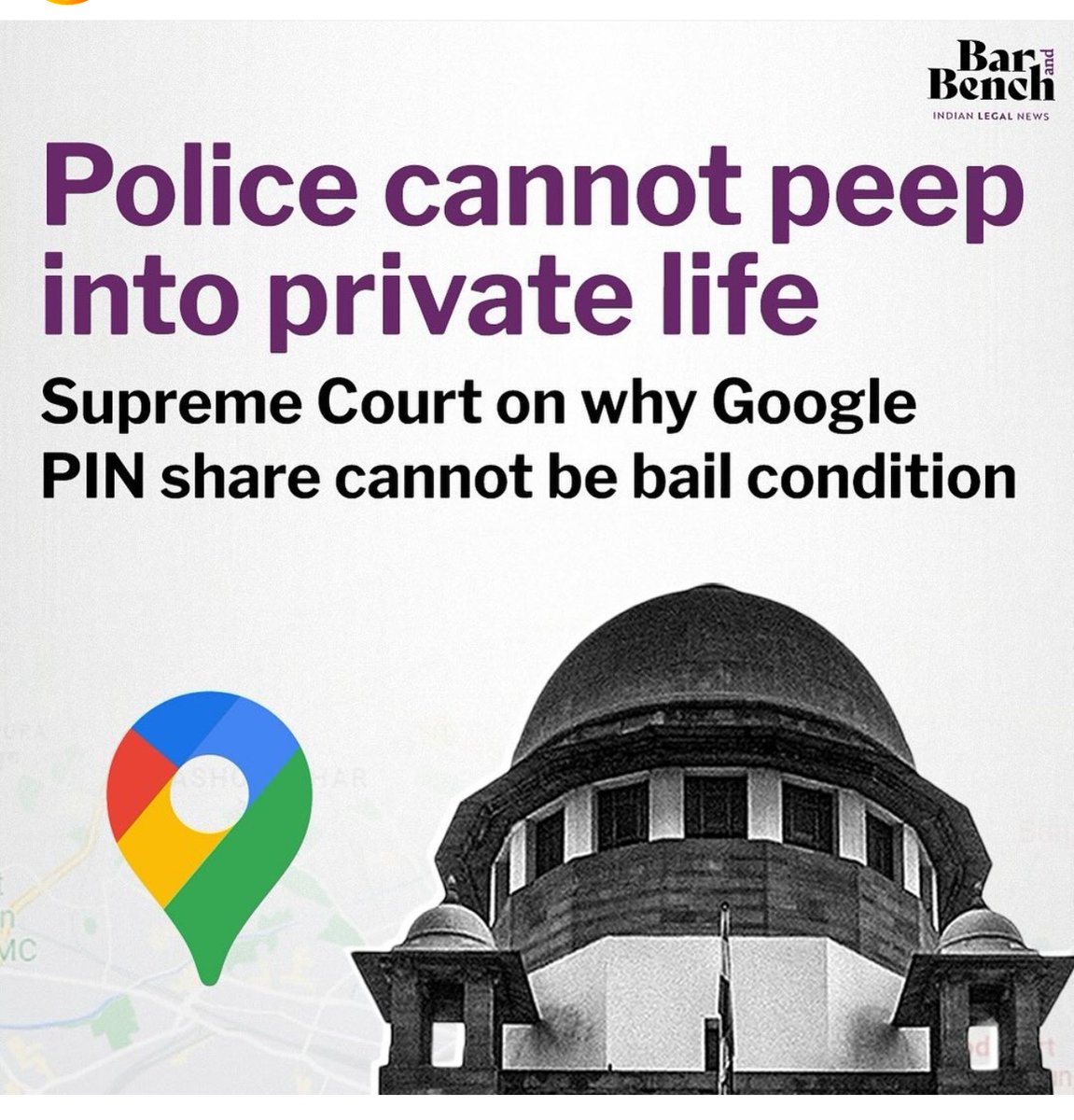 prachipratap's tweet image. Bail conditions cannot intrude privacy and should also remain pragmatic. WhatsApp location pin are not necessarily accurate. Sometimes bail conditions are demanding or unreasonable .
#bails #criminallaw
