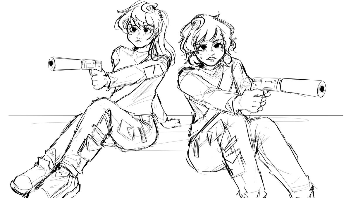 loryn_uz's tweet photo. My girls 🥹  … ⚠️ FAKE WEAPONS , FAKE BODYS , FAKE EVERYTHING ⚠️ #schoolbusgraveyard #ashlynbanner #taylorhernandez #taylyn #sbg #schoolbusgraveyardfanart #wip #workinprogress https://t.co/xUK4Eu6vpn