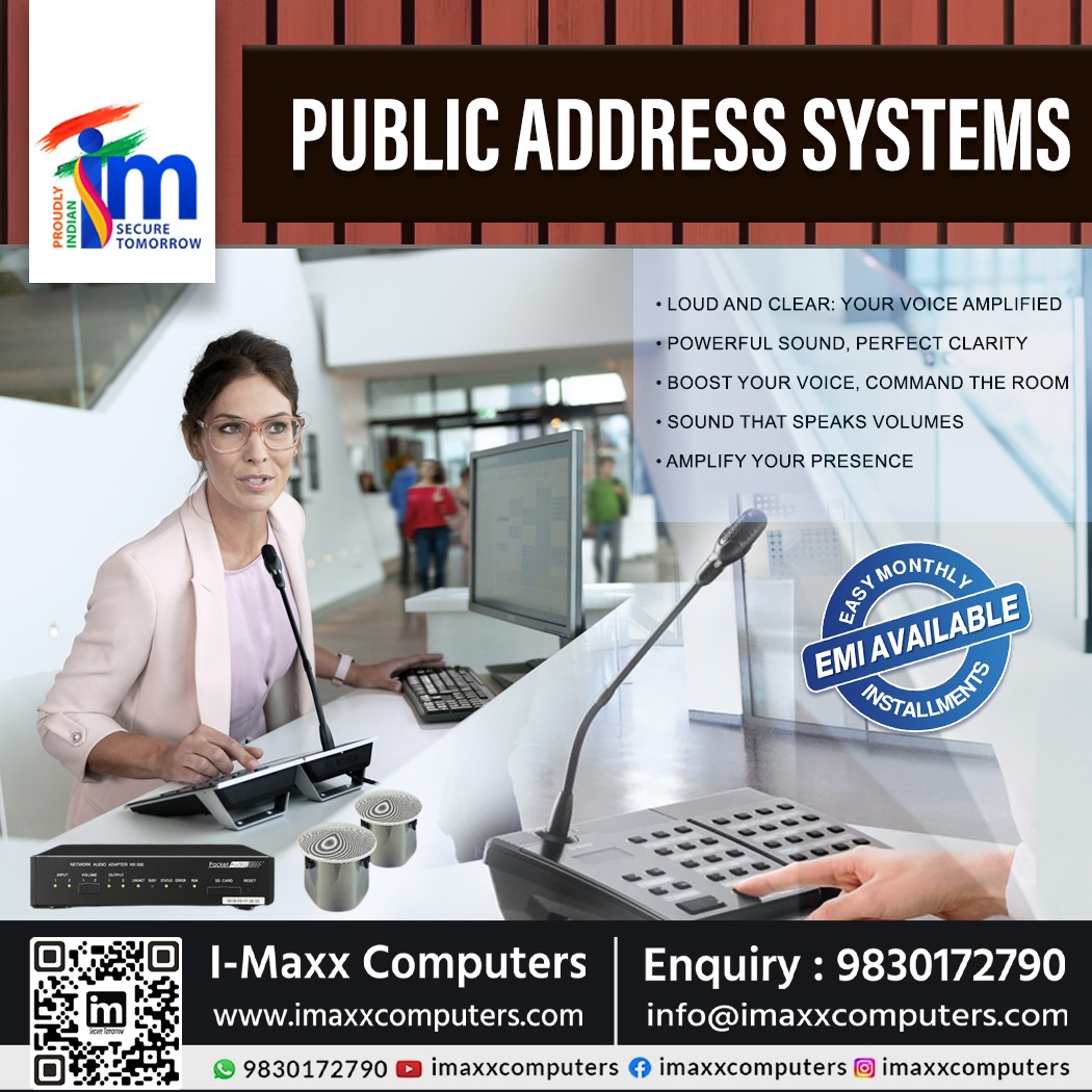 imaxxcomputers's tweet image. Powerful sound, seamless communication.
Contact: 098301 72790
Visit: imaxxcomputers.com/public-address…
#PASystems #publicaddresssystem #soundsystem #audiosystem #imaxxcomputers #loudspeaker #amc #amcavailable #EMIAvailable #easymonthlyinstallments #AnnualMaintenanceContract