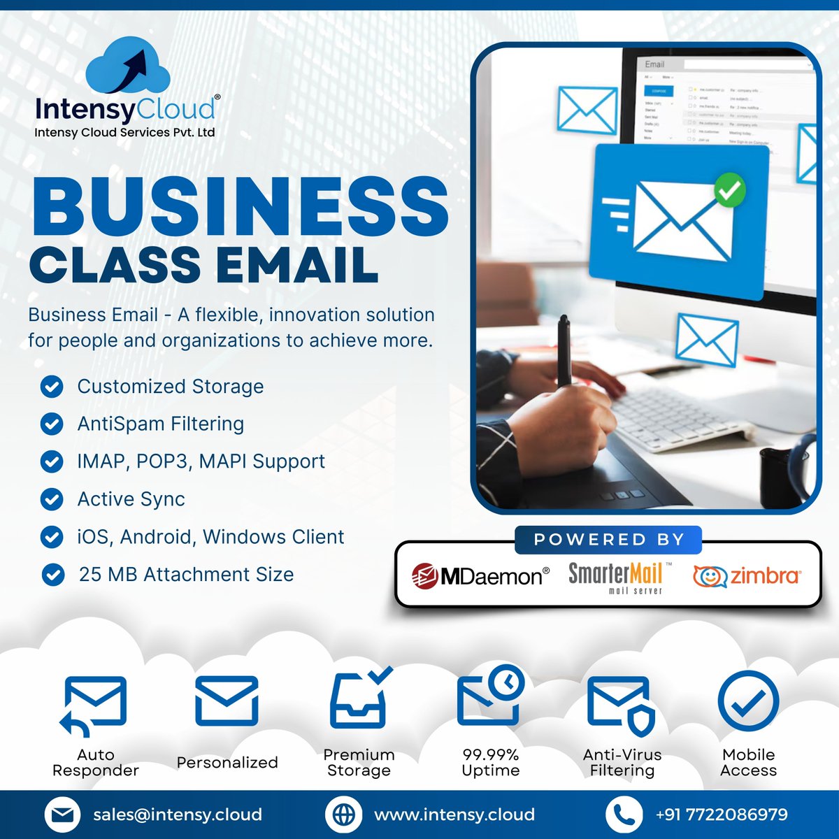 intensy_cloud's tweet image. Get the Best Business Email Hosting in India
Your business needs a professional email address to attract more customers and close more deals.
Purchase Now : intensy.cloud/business-email…

#business #businessmail #email #emailhosting #emails #hosting #hostingservices #intensycloud