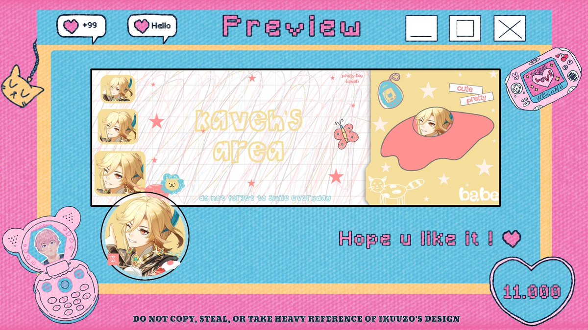 a repost will be very appreciated!

halo, Fuwa bawa layout ready stock kaveh. Bisa langsung ditake ya, cek alt untuk code layoutnya. Mari jajan! 💗

#zonauang