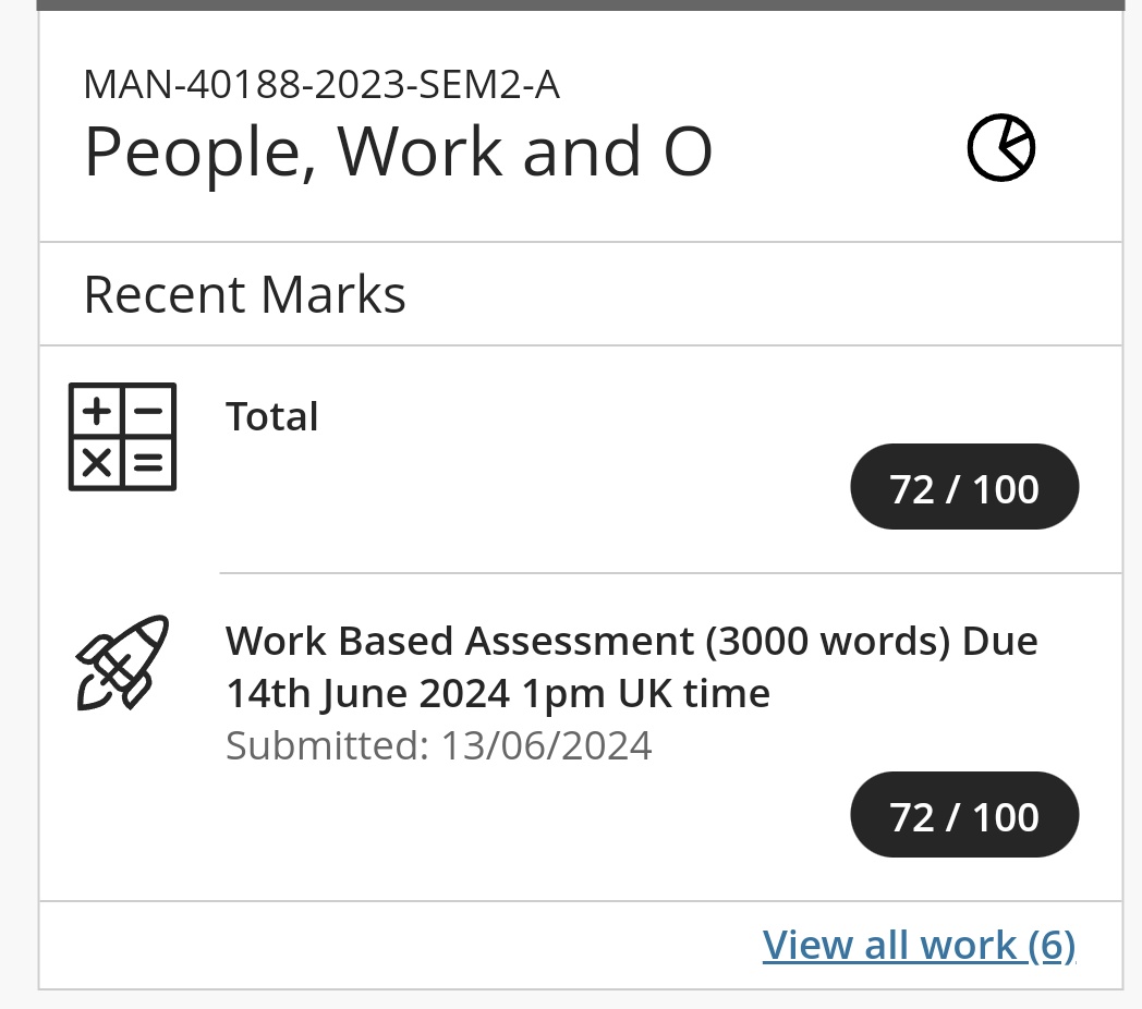 g_t_physio's tweet photo. I suppose I've not been one to celebrate grades, as I haven't deemed them great enough to share... However, this is my THIRD written assignment in the 70s. Seriously shocked as genuinely thought it was a 50 graded work (even though 50 is still a superb grade)
Last one to go... 🚀 https://t.co/RgZ5KmPUah