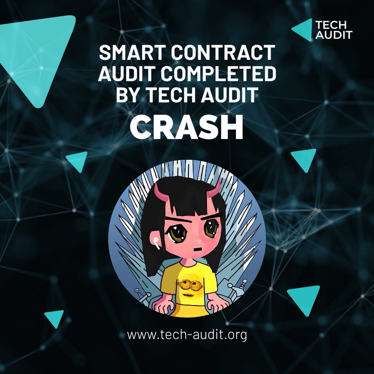 Hey there dear community members! $CRASH (<a href="/BasedCrashX/">$Crash</a>) is audited and listed, check the report by link below.    

Projects website 🌐:  crashonbase.xyz

Audit link: github.com/Tech-Audit/Sma…

More info: tech-audit.org