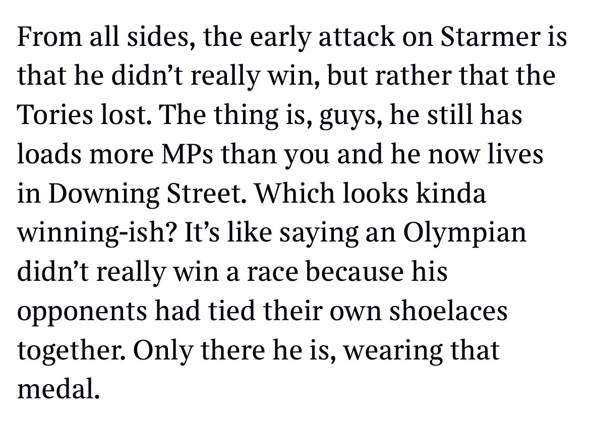 John Gill (@jg_the) on Twitter photo If one of the arts of a columnist is to say what you think better than you’re able to yourself, then <a href="/hugorifkind/">Hugo Rifkind</a> has got it nailed. If one of the arts of a columnist is to say what you think better than you’re able to yourself, then <a href="/hugorifkind/">Hugo Rifkind</a> has got it nailed.