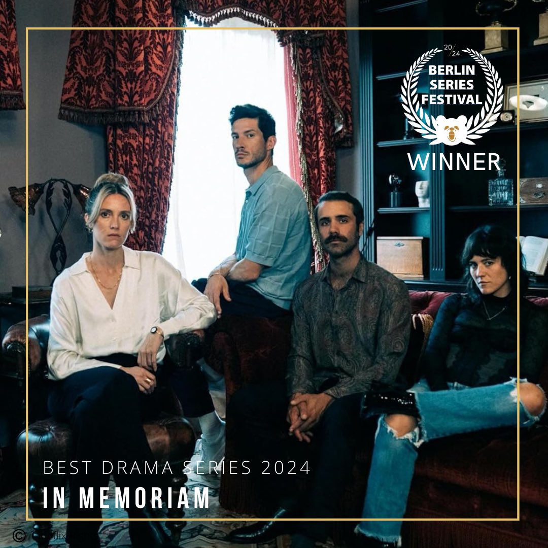 BERLINSERIES's tweet photo. IN MEMORIAM” - with Catherine Bérubé, Thomas Antony Olajide,  Jean Simon Leduc, Evelyne Brochu, Catherine Brunet,  Eric Bruneau, captivated the jury with its profound storytelling and exceptional performances, earning it the title of BEST DRAMA SERIES 2024! #pandaaward https://t.co/epCOETon89