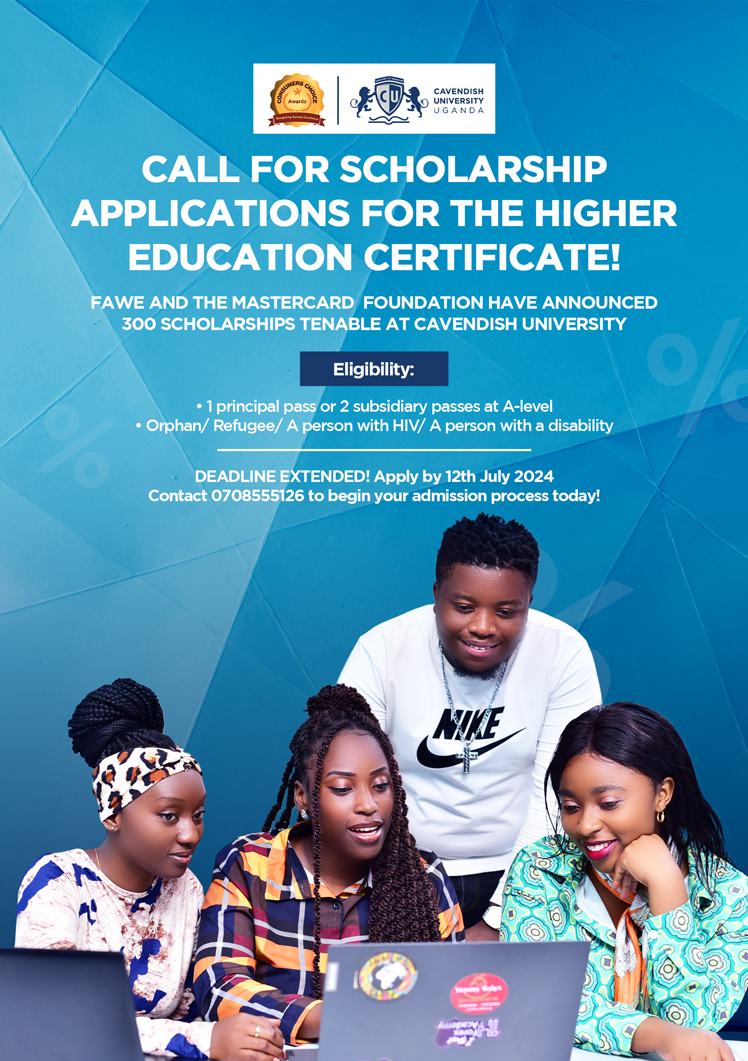 Great news for those applying for the FAWE and the Mastercard Foundation scholarships!

The deadline for the application is extended to July 12th. Please tag and inform your friends who might be interested!

#SuccessBeginsAtCavendish #CUUScholarships